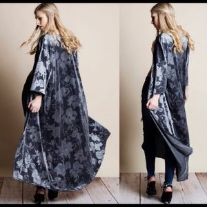 Aluna Levi Jackets & Coats - Velvet Kimono Duster Aluna Levi Jackets & Coats - Velvet Kimono Duster